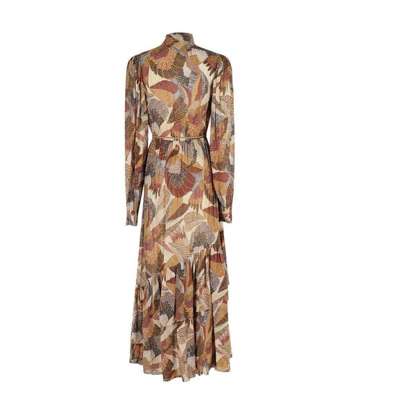 NEW FARM RIO long sleeves maxi dress in dotted macaws cream - Picture 6 of 6